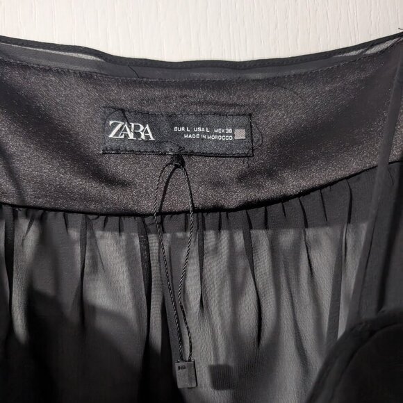 NEW Zara | Semi-Sheer Tie Front Camisole Top - Picture 4 of 11